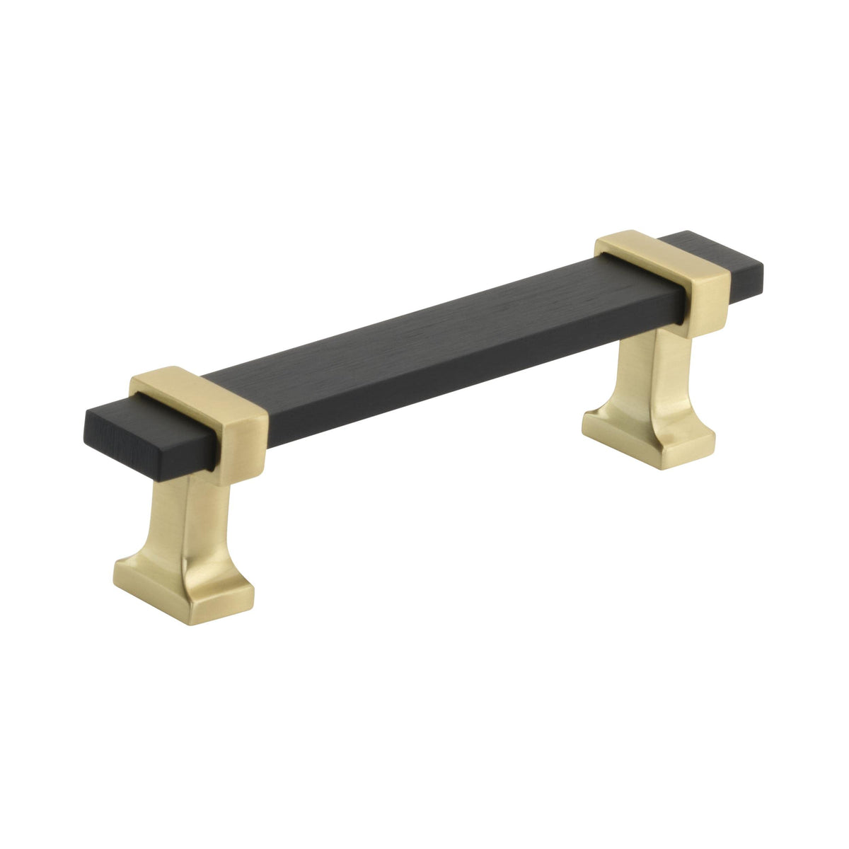 Amerock Cabinet Pull Brushed Matte Black/Brushed Gold 3-3/4 inch (96 mm) Center to Center Overton 1 Pack Drawer Pull Drawer Handle Cabinet Hardware