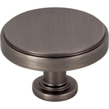 Jeffrey Alexander 171L-BNBDL 1-3/4" Diameter Brushed Pewter Richard Cabinet Knob