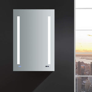 Fresca FMC012436-R Fresca Tiempo 24" Wide x 36" Tall Bathroom Medicine Cabinet w/ LED Lighting & Defogger