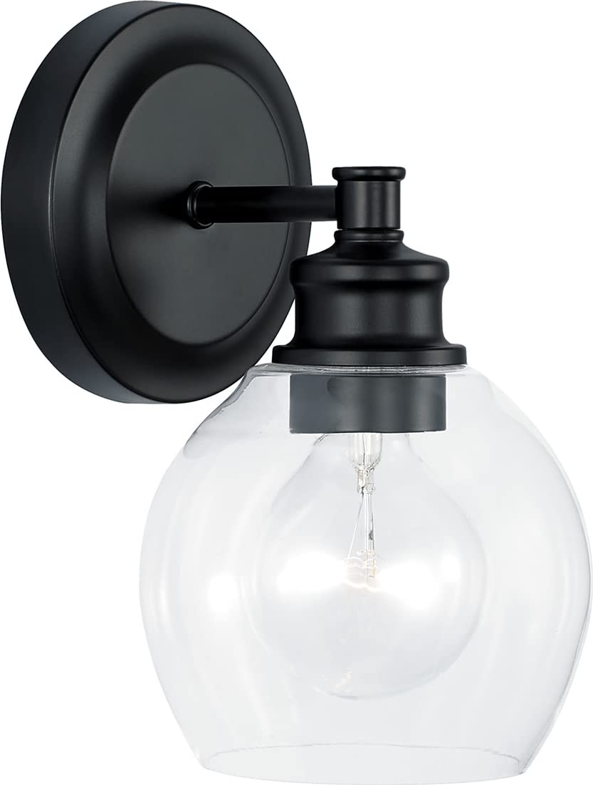 Capital Lighting 621111MB-426 Mid Century 1 Light Sconce Matte Black