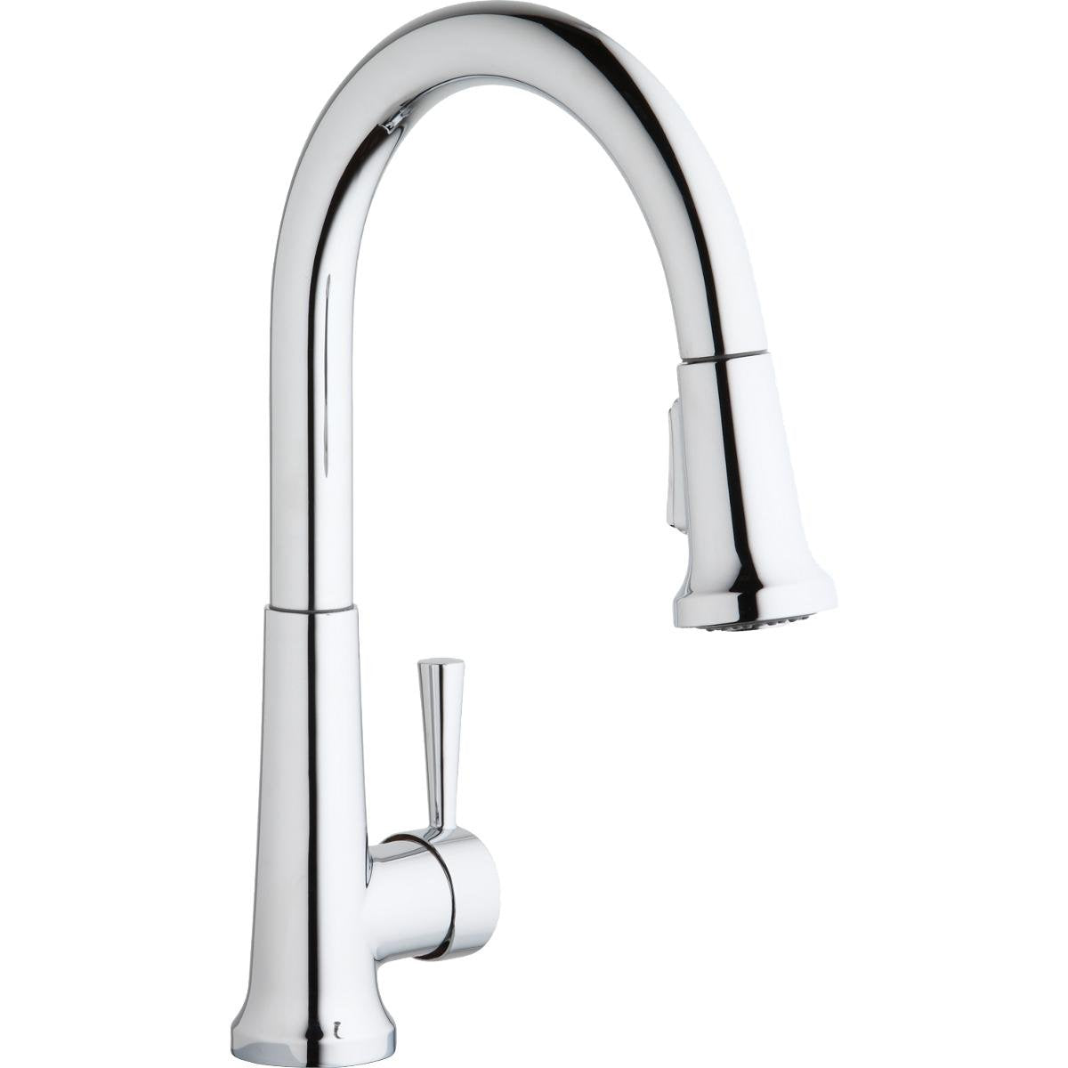 Elkay Everyday LK6000CR Single Hole Deck Mount Kitchen Faucet with Pull-down Spray and Forward Only Lever Handle, Chrome