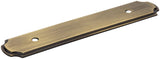 Jeffrey Alexander B812-96AB 6-1/8" O.L. (96 mm Center-to-Center) Brushed Antique Brass Pull Backplate