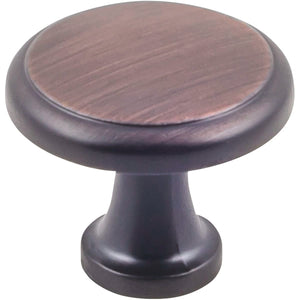 KasaWare K997BORB-10 1-3/16" Diameter Flat Round Knob with Step, 10-pack