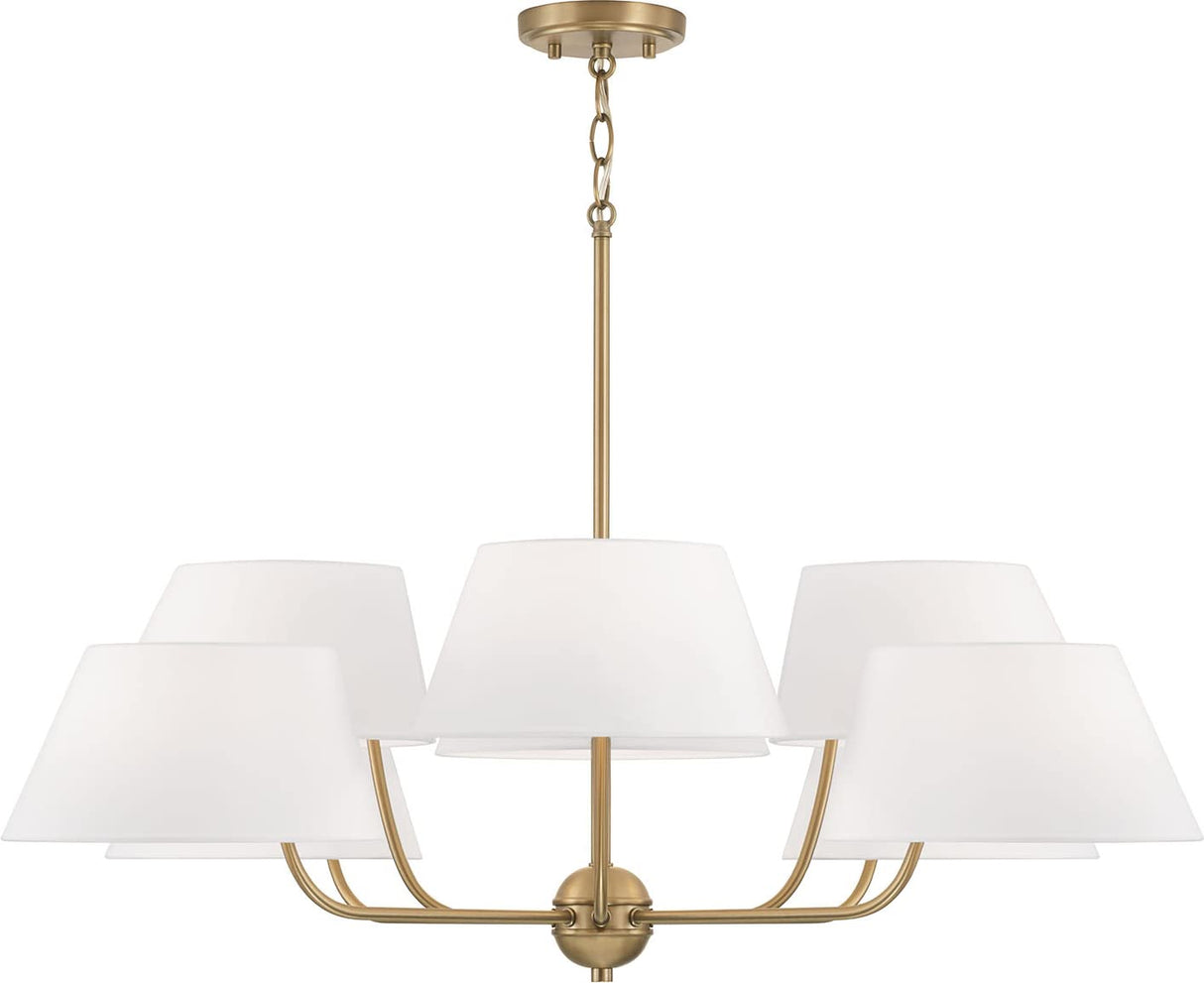 Capital Lighting 450481AD Welsley 8 Light Chandelier Aged Brass