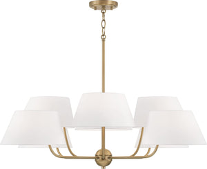 Capital Lighting 450481AD Welsley 8 Light Chandelier Aged Brass