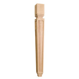 Hardware Resources P9RW 3-3/4" W x 3-3/4" D x 35-1/2" H Rubberwood Tapered Square Mission Post