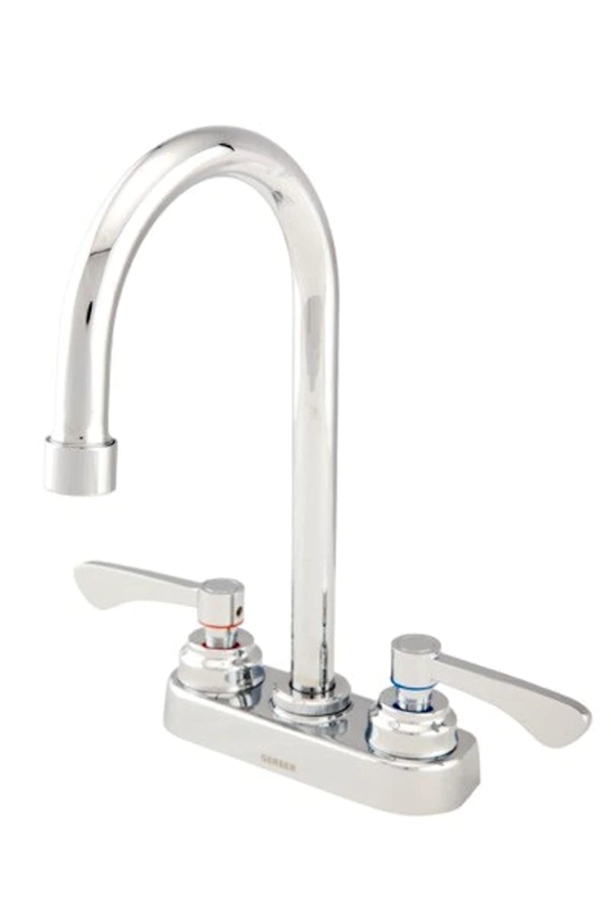 Gerber GC444554 Chrome Commercial Two Handle Centerset Lavatory Faucet W/ GOOSENECK...