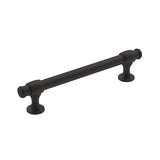 Amerock Cabinet Pull Matte Black 5-1/16 inch (128 mm) Center-to-Center Winsome 1 Pack Drawer Pull Cabinet Handle Cabinet Hardware
