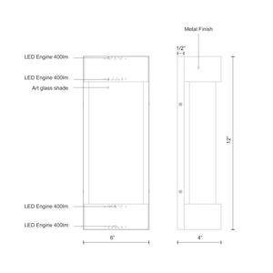 Kuzco EW7012-GH MOONDEW 12" EW Graphite 120V ELV LED 3000K 90CRI 21W