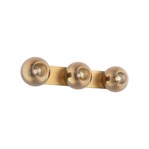 Kuzco VL57532-BG/CP SAMAR 3 HEAD 32" VANITY BRUSHED GOLD TRANSITION COPPER GLASS E26 60WX3