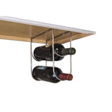 Hardware Resources WBH-PC-R Polished Chrome Under Cabinet Wine Bottle Rack