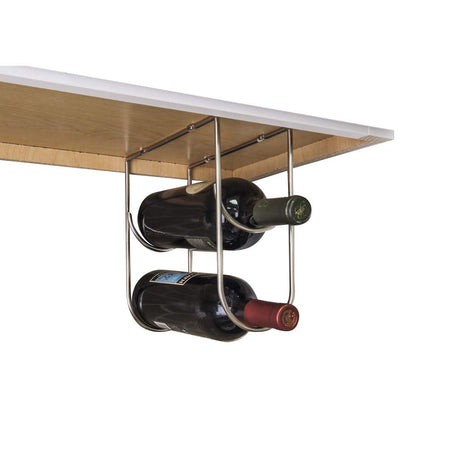 Hardware Resources WBH-DBAC-R Brushed Oil Rubbed Bronze Under Cabinet Wine Bottle Rack