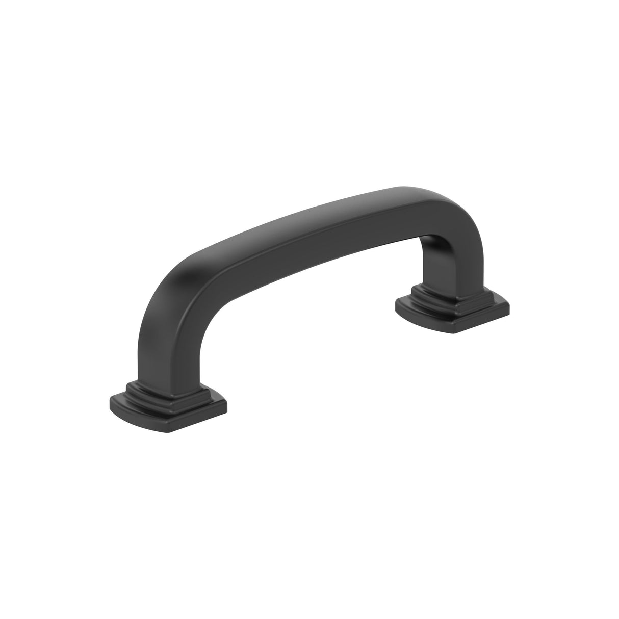 Amerock BP36897FB Matte Black Cabinet Pull 3 inch (76mm) Center-to-Center Cabinet Hardware Surpass Furniture Hardware Drawer Pull