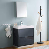 Fresca FVN8430WH Fresca Valencia 30" Glossy White Free Standing Modern Bathroom Vanity w/ Medicine Cabinet