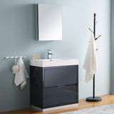 Fresca FVN8430GO Fresca Valencia 30" Gray Oak Free Standing Modern Bathroom Vanity w/ Medicine Cabinet