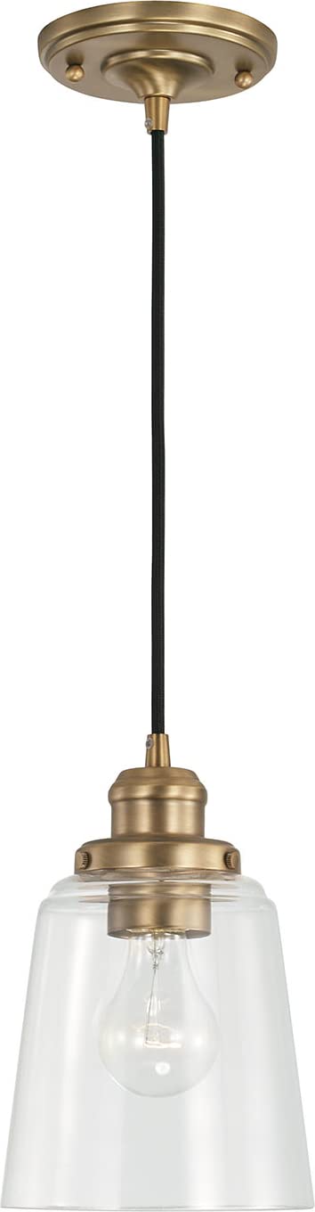 Capital Lighting 3718AD-135 Fallon 1 Light Pendant Aged Brass