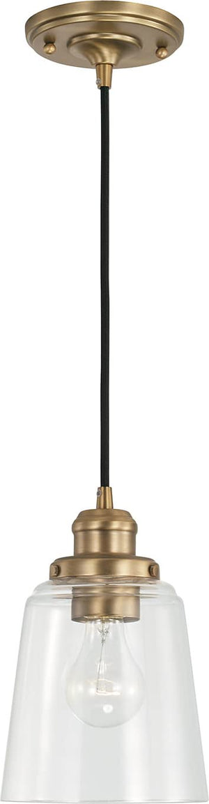 Capital Lighting 3718AD-135 Fallon 1 Light Pendant Aged Brass
