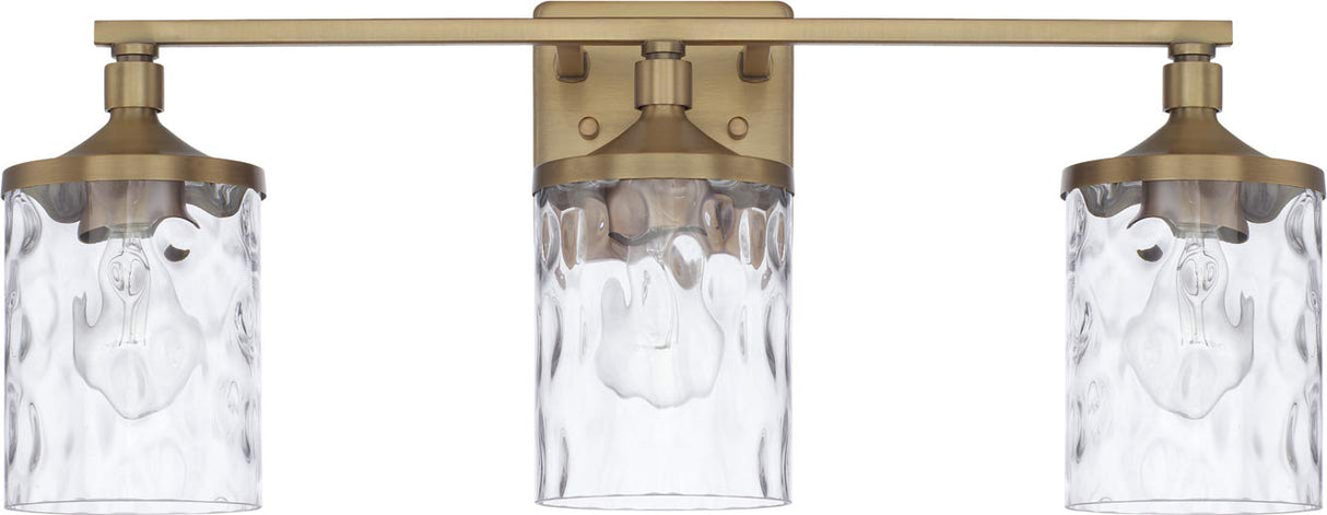 Capital Lighting 128831AD-451 Colton 3 Light Vanity Aged Brass