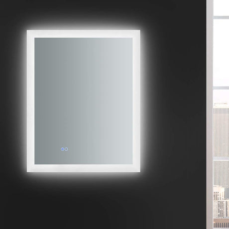 Fresca FMR012430 Fresca Angelo 24" Wide x 30" Tall Bathroom Mirror w/ Halo Style LED Lighting and Defogger