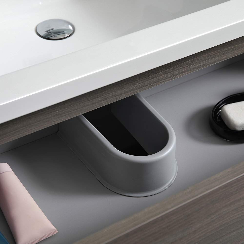 Fresca FCB93-3030RW-D-I Fresca Lazzaro 60" Rosewood Free Standing Modern Bathroom Cabinet w/ Integrated Double Sink