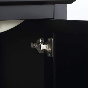 Fresca Manchester 24 Inch White Bathroom Open Vanity with Storage Shelf - Countertop & Ceramic Sink with Cabinets - Faucet Not Included