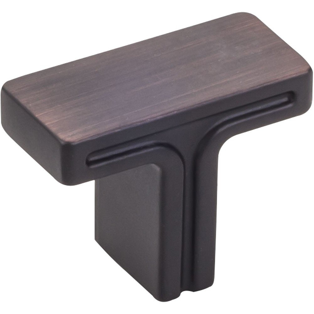 Jeffrey Alexander 867DBAC 1-3/8" Overall Length Brushed Oil Rubbed Bronze Rectangle Anwick Cabinet Knob