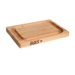 John Boos 209-6 12" x 8" Maple Cutting Board With Groove 12X08X1 MPL-EDGE GR-REV-GRV-NO GRIP