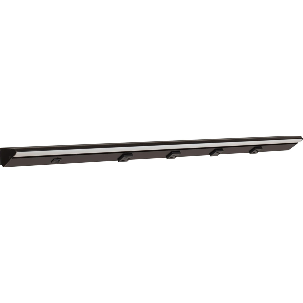 Task Lighting LP36QD12NDBBK30 36-1/2" 1200 Lumen Direct Voltage DV Lighted Power Strip, Black Finish, Black Receptacles, 3000K Soft White