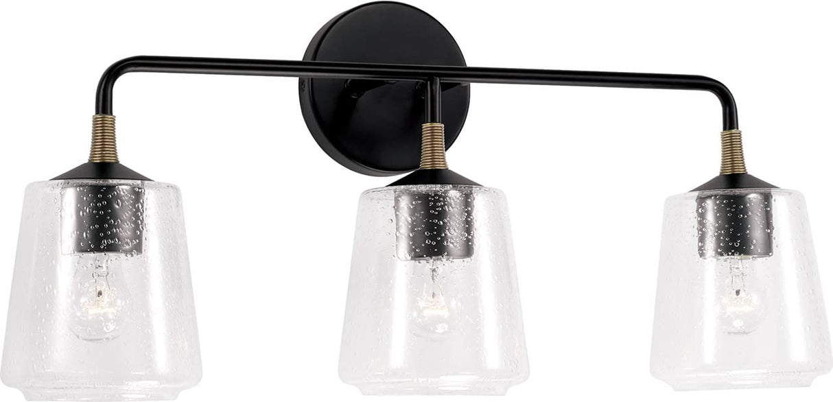 Capital Lighting 145631KB-530 Amara 3 Light Vanity Matte Black with Brass