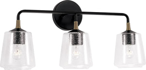 Capital Lighting 145631KB-530 Amara 3 Light Vanity Matte Black with Brass