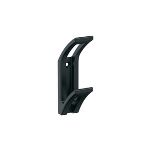 Amerock H37010MB Avid Double Prong Decorative Wall Hook Matte Black Hook for Coats, Hats, Backpacks, Bags Hooks for Bathroom, Bedroom, Closet, Entryway, Laundry Room, Office