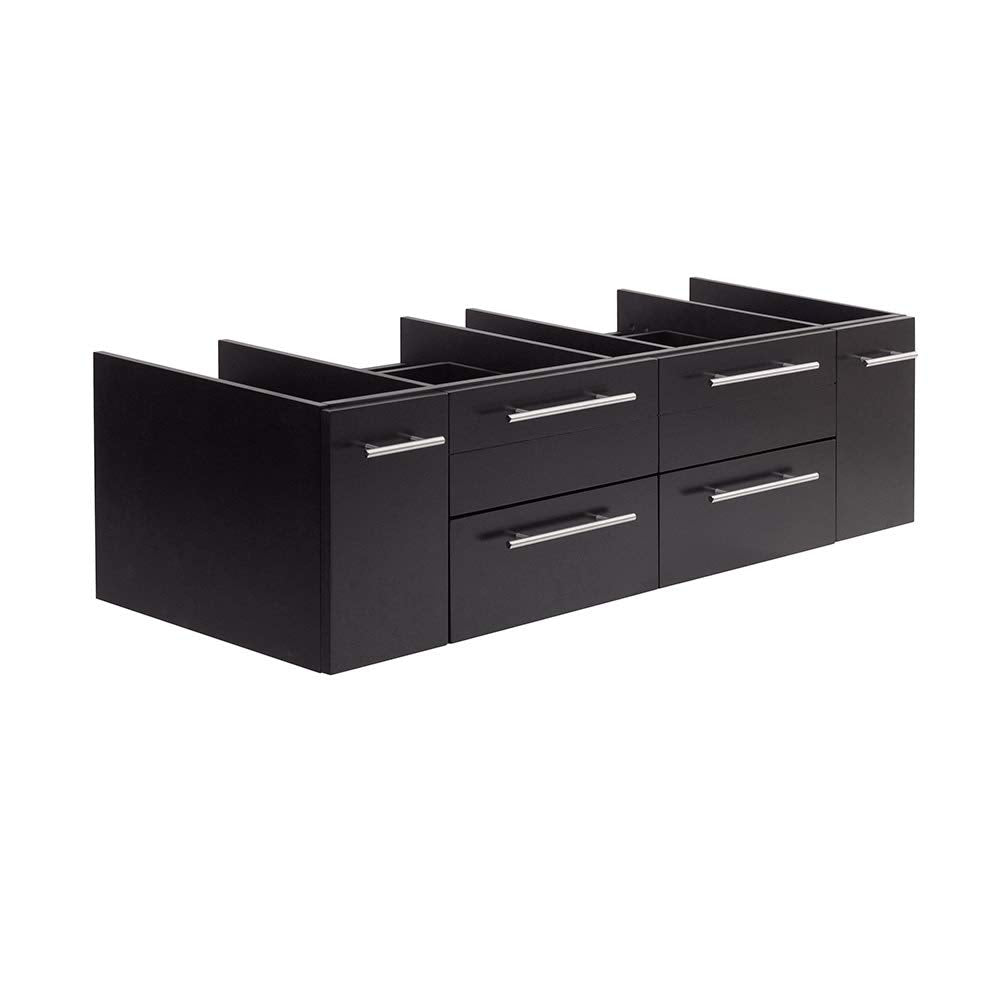 Fresca FCB6160ES-VSL Fresca Lucera 60" Espresso Wall Hung Single Vessel Sink Modern Bathroom Cabinet
