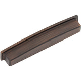 Jeffrey Alexander 141-160DBAC 160 mm Center Brushed Oil Rubbed Bronze Square-to-Center Square Renzo Cabinet Cup Pull