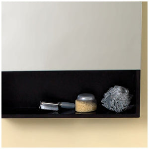 Fresca FMC6124ES Fresca 24" Espresso Bathroom Medicine Cabinet w/ Small Bottom Shelf