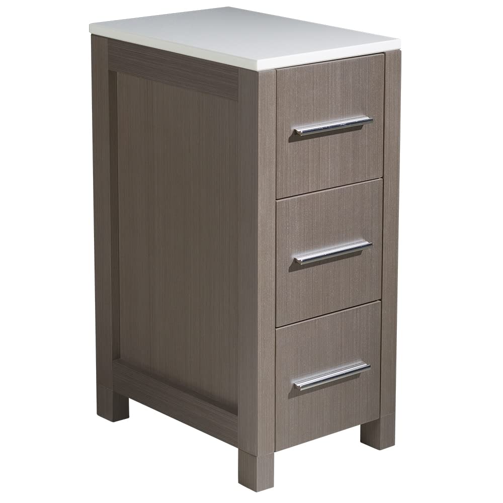 Fresca FST6212GO Fresca Torino 12" Gray Oak Bathroom Linen Side Cabinet