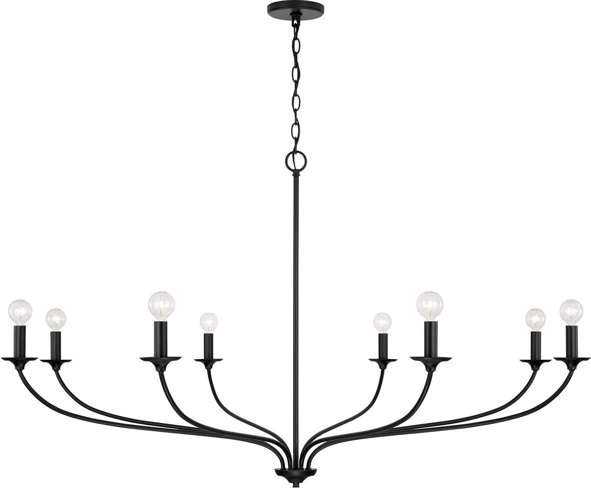 Capital Lighting 449981MB Dolan 8 Light Chandelier Matte Black