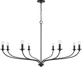 Capital Lighting 449981MB Dolan 8 Light Chandelier Matte Black