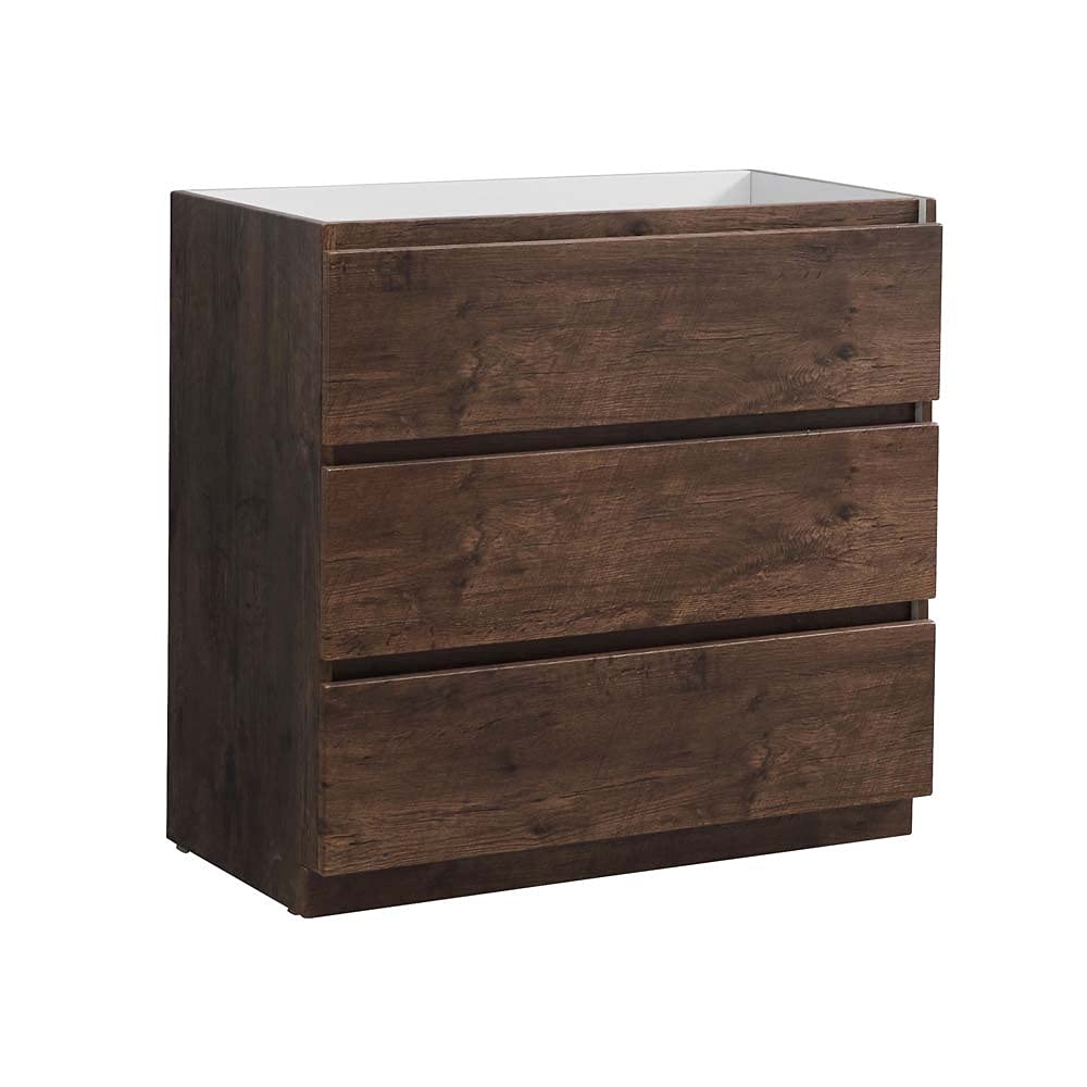 Fresca Lazzaro 36" Rosewood Free Standing Modern Bathroom Cabinet