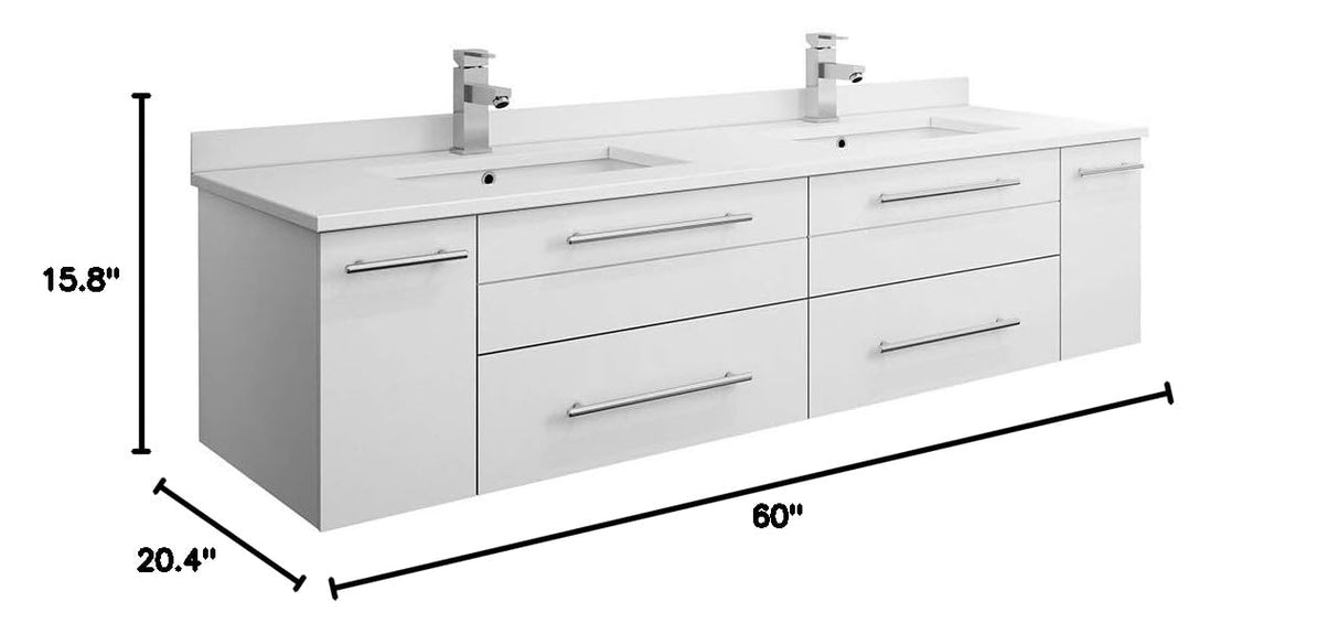 Fresca FCB6160WH-UNS-D-CWH-U