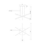 Kuzco MP10303-WH VEGA 3 Head MP White 120V ELV LED 3000K 90CRI 95W