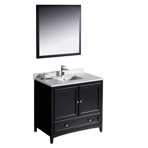 Fresca FVN2036ES Fresca Oxford 36" Espresso Traditional Bathroom Vanity