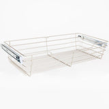 Hardware Resources POB1-14236SN Satin Nickel Closet Pullout Basket with Slides 14"D x 23"W x 6"H