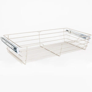 Hardware Resources POB1-14236SN Satin Nickel Closet Pullout Basket with Slides 14