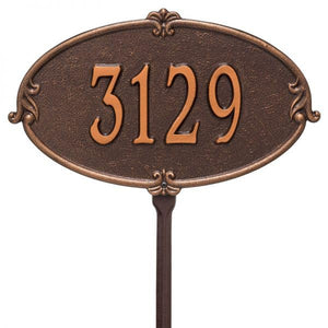 Whitehall 3116AC - Personalized Montecarlo Plaque - Standard - Lawn - 1 Line