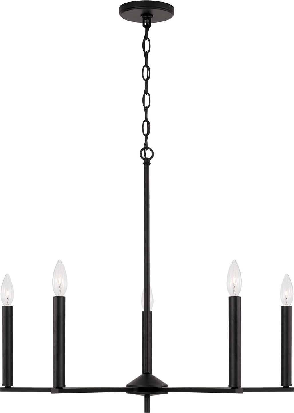 Capital Lighting 448651MB Portman 5 Light Chandelier Matte Black