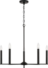 Capital Lighting 448651MB Portman 5 Light Chandelier Matte Black