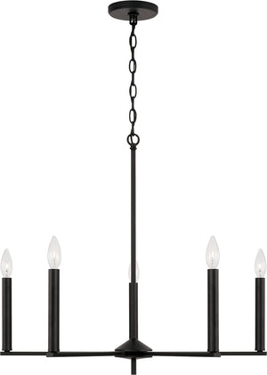 Capital Lighting 448651MB Portman 5 Light Chandelier Matte Black
