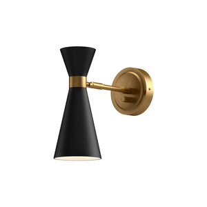 Alora WV574404MBAG BLAKE 4" WV MATTE BLACK AGED GOLD 1X60W E26 CONVERTIBLE