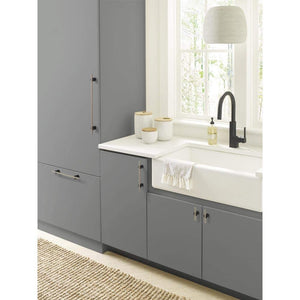 Amerock Cabinet Pull Matte Black/Silver Champagne 5/8 inch (16 mm) Center to Center Transcendent 1 Pack Drawer Pull Drawer Handle Cabinet Hardware