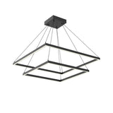 Kuzco CH88232-BK PIAZZA 2 LAYER 32" CHANDELIER BK TEXTURED DOWN ONLY 930 TRIAC 120 116W